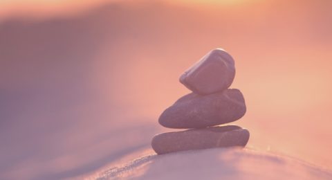 Nature harmony. Pyramid of stones symbol of calm